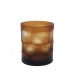 Amber glass candle holder