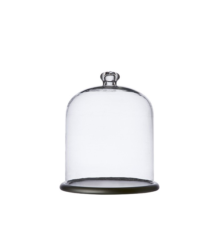 CLOCHE VERRE GIVRE - H38XD23CM