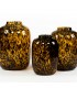 Grand vase ambré avec taches noirs