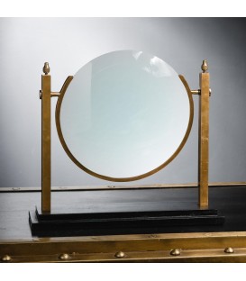 Giant magnifying glass on brass base