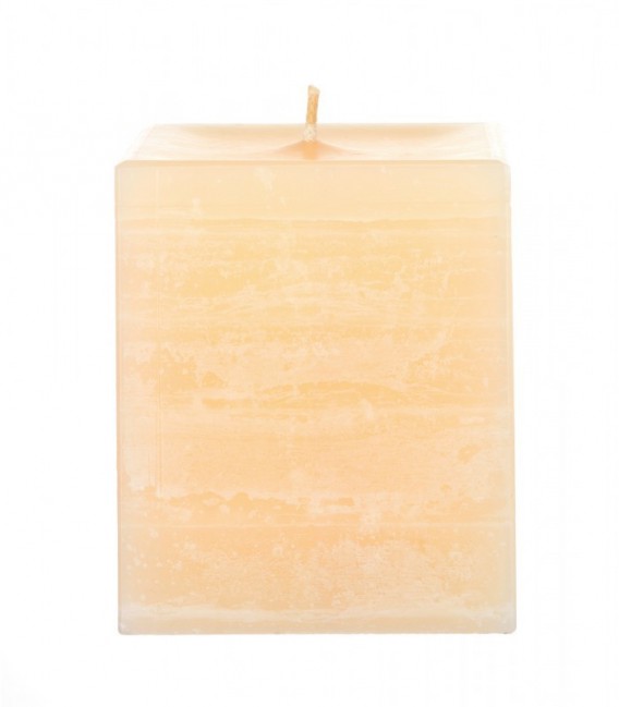 Bougie carrée 12 cm – Design géométrique et ambiance feutrée