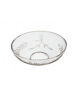 Bobèche en verre avec motifs (lot de 10 pièces)
