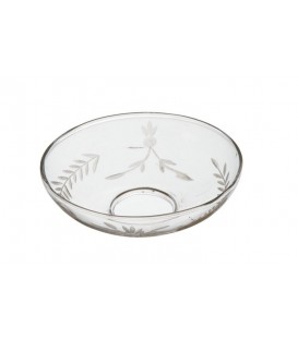 Bobèche en verre avec motifs (lot de 5 pièces)