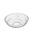 Bobèche en verre avec motifs (lot de 10 pièces)