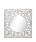 Miroir en bois blanc H60cm