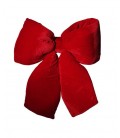 Large red velvet bow