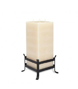 Bougie carrée 15 cm – Déco moderne et lumière douce