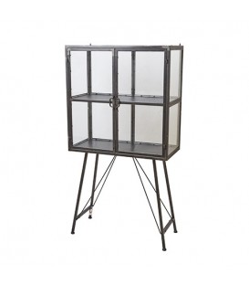 Small cabinet in metal and glass WILLIAM