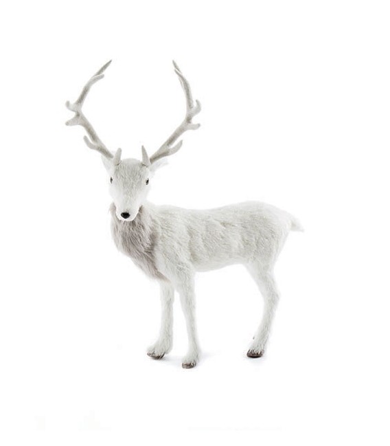 Cerf blanc déco