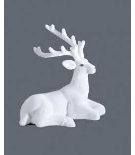 Cerf blanc déco