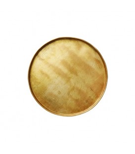 GOLD METAL ROUND TRAY