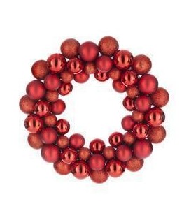 Couronne rouge de Noel 35 cm