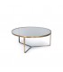 Table basse en laiton et verre