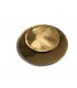 Brass hammered round plate