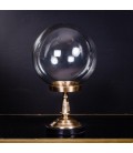 Globe en verre avec pied en laiton