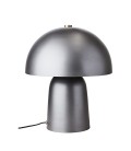 Lampe de table Champignon Ø15/31xH38 cm en métal finition mat - Gris et Blanc