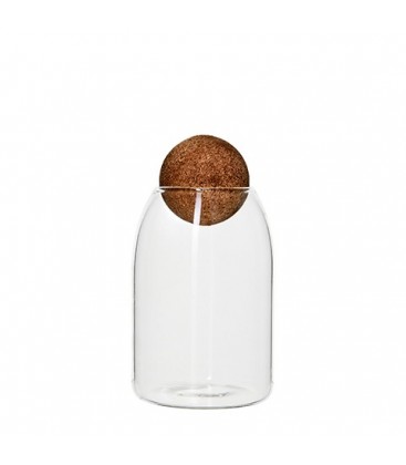 Carafe en verre bouchon boule