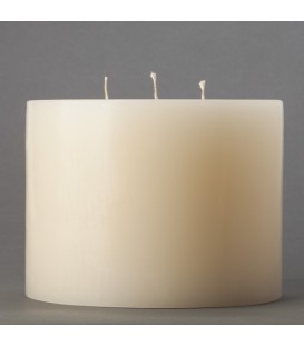 Photo de grosse bougie cylindrique blanche de 23 cm – longue durée