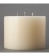 Photo de grosse bougie cylindrique blanche de 23 cm – longue durée