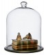 Grande cloche en verre avec support en bois ARLO - H34 cm