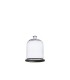 Grande cloche en verre avec support en bois ARLO - H34 cm