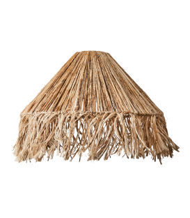 Straw shade with fringe