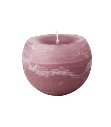 Bougie demi-lune rose