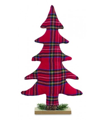 Sapin de noel tartan sur pied