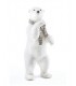Grand ours polaire avec écharpe H62 cm - Figurine de Noel