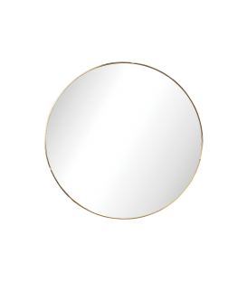 Miroir rond en laiton 60 cm