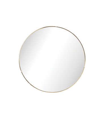 Miroir rond en laiton 60 cm