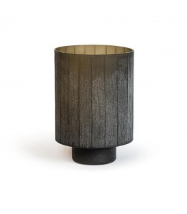 Design vase in smoked glass 40 cm