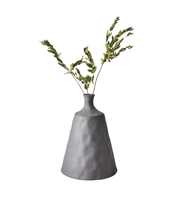 Vase gris en ceramique