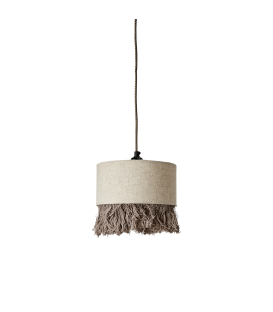 Linen lampshade with fringe