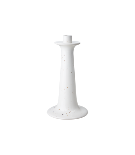 Bougeoir en céramique mouchetée – Style Méditerranéen, artisanal et élégant