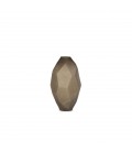 Stone finish faceted vase H49cm