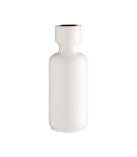 Bougeoir céramique blanc H26,8 cm