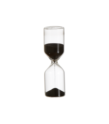 Petit sablier en verre H12 cm (X24)