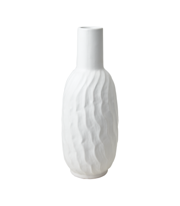 Vase en grès blanc