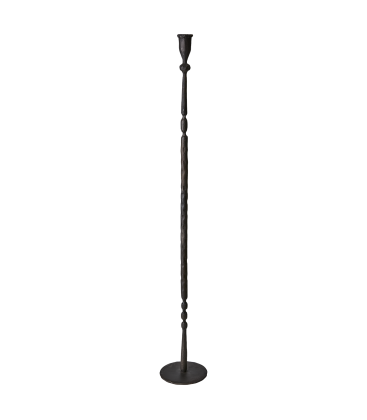 Grand bougeoir en metal noir H85 cm