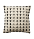 Housse de coussin noir et blanc en coton 50x50 cm