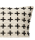 Housse de coussin noir et blanc en coton 50x50 cm