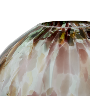 Vase boule en verre coloré H25 cm