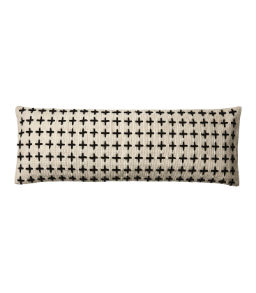 Housse de coussin noir et blanc