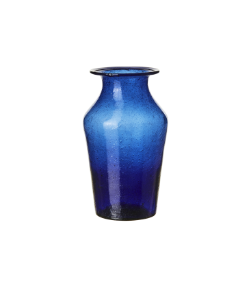 Mini Vase en Verre Soufflé Bouche - Bleu