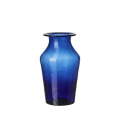 Petit Vase en Verre Soufflé Bouche - Bleu (Lot de 5 pièces)