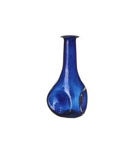 Mini Vase en Verre Soufflé Bouche - Bleu