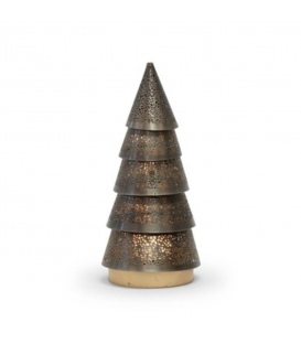 Photophore sapin xmas en nickel pour bougie chauffe-plat