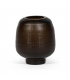 Smoked Glass Vase Brown Ø 17x18cm - Smoked Effect - Design Style