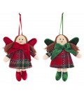 Personnage petits anges de noel Tartan